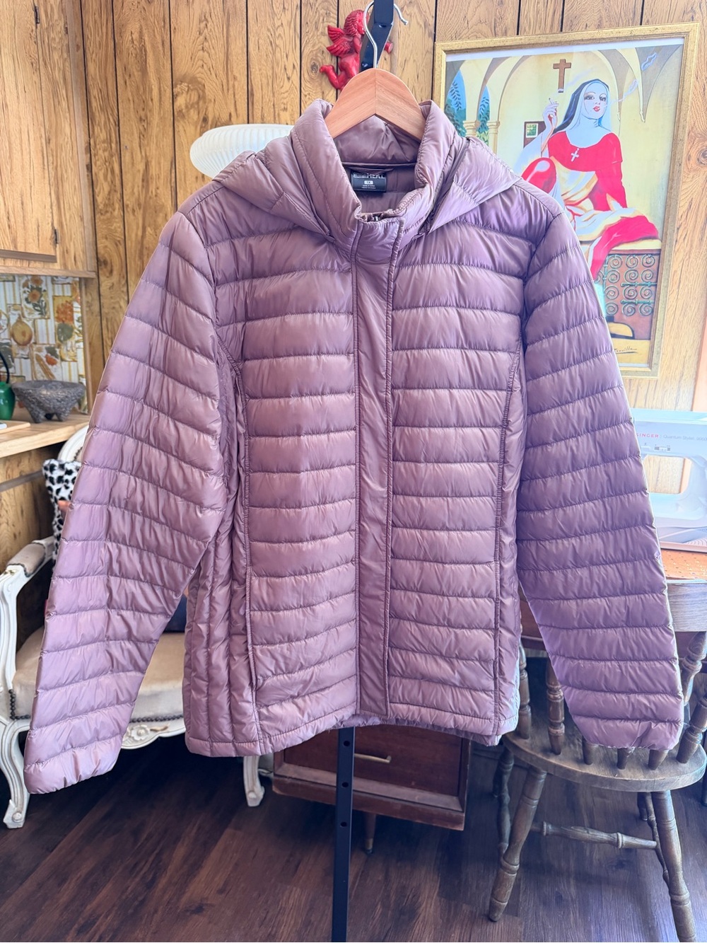 32 Degrees Heat Dusty Mauve Lightweight Quilted Puffer Jacket NWOT